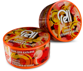 Табак для кальяна RELL с ароматом Банана, клубники и какао (25г.)