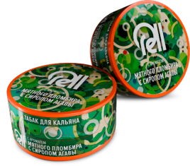 Табак для кальяна RELL с ароматом Мятного пломбира с сиропом агавы (25г.)
