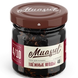 Табак для кальяна Muassel 4/10 Taiga Berries Таёжные ягоды, 40 гр