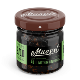Табак для кальяна Muassel Extra Strong 8/10 Freshness Mint Мятная свежесть, 40 гр