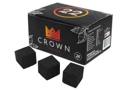 Уголь для кальяна CROWN размер 22 мм, 24 кубика