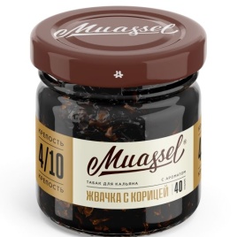 Табак для кальяна Muassel 4/10 Cinnamon Gum Жвачка с корицей, 40 гр
