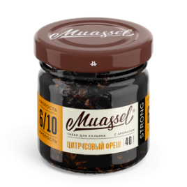 Табак для кальяна Muassel Strong 6/10 Citrus Fresh Цитрусовый фреш, 40 гр