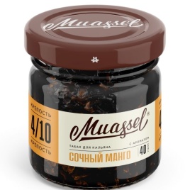 Табак для кальяна Muassel 4/10 Juicy Mango Сочный манго, 40 гр