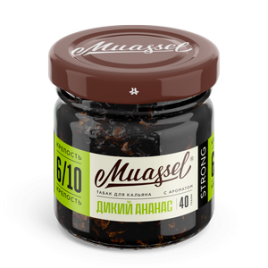Табак для кальяна Muassel Strong 6/10 Wild Pineapple Дикий ананас, 40 гр