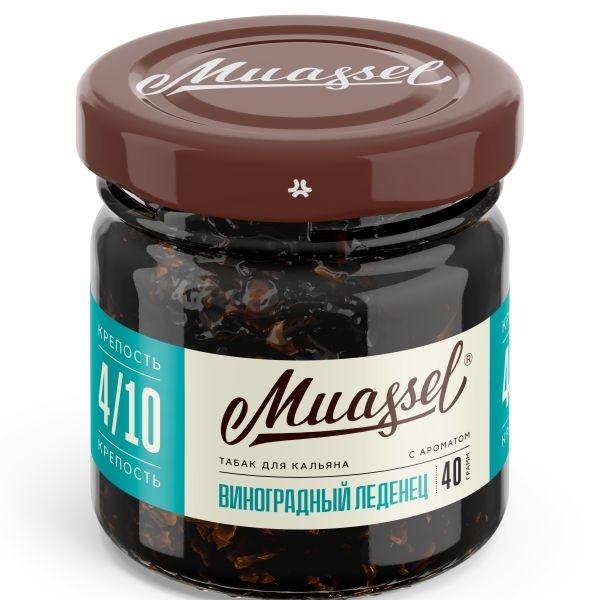 Табак для кальяна Muassel 4/10 Grape Bonbon Виноградный леденец, 40 гр фото 1