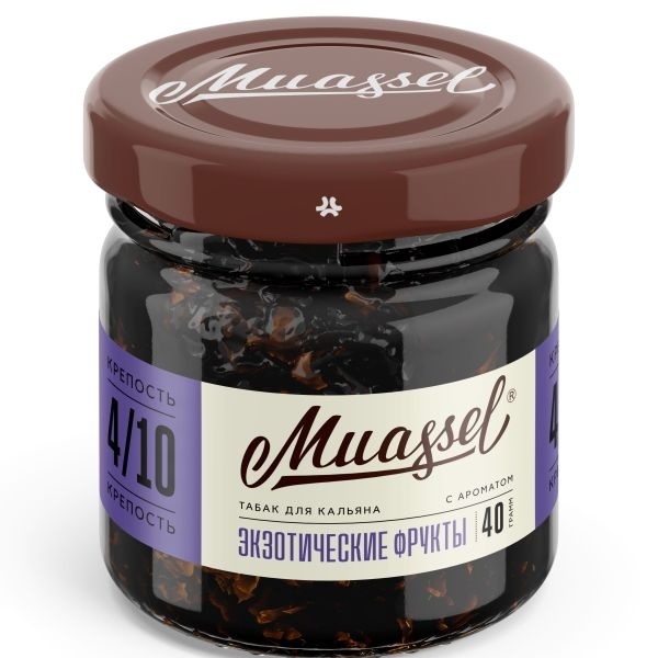 Табак для кальяна Muassel 4/10 Экзотические фрукты, 40 гр фото 1