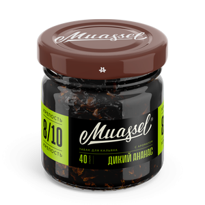 Табак для кальяна Muassel Extra Strong 8/10 Wild Pineapple Дикий ананас, 40 гр фото 1
