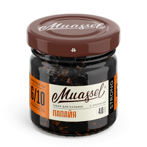 Табак для кальяна Muassel Strong 6/10 Papaya Папайя, 40 гр фото 1