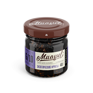 Табак для кальяна Muassel Strong 6/10 Экзотические фрукты, 40 гр фото 1
