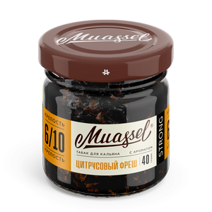 Табак для кальяна Muassel Strong 6/10 Citrus Fresh Цитрусовый фреш, 40 гр фото 1