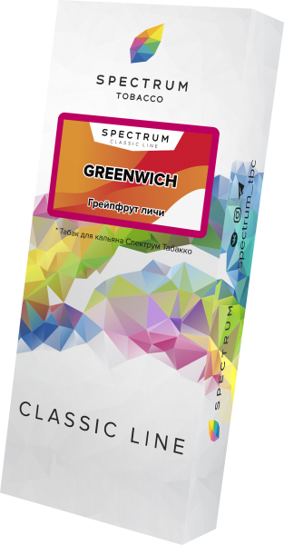 Табак для кальяна Spectrum Classic Greenwich, 100 гр фото 1