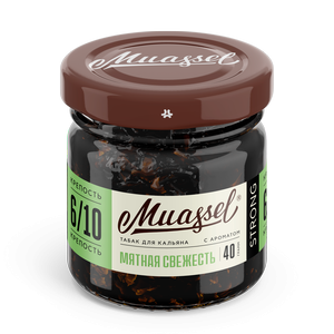 Табак для кальяна Muassel Strong 6/10 Freshness Mint Мятная свежесть, 40 гр фото 1