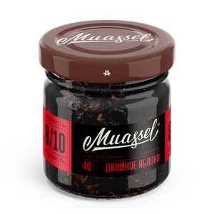 Табак для кальяна Muassel Extra Strong 8/10 Double Apple Двойное яблоко, 40 гр фото 1